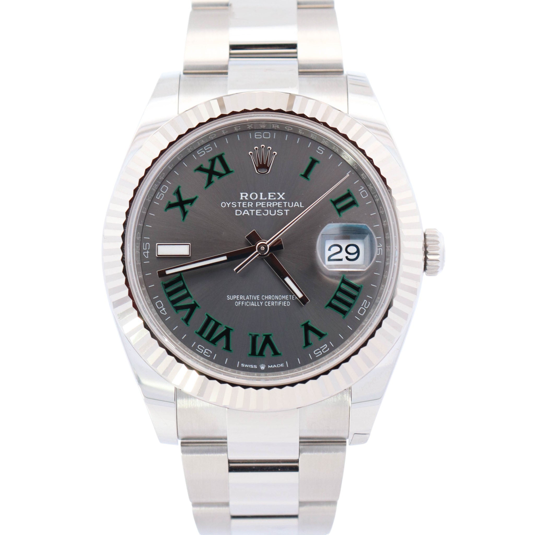 Rolex Datejust 41mm Wimbledon Dial Watch Ref# 126334 - Happy Jewelers Fine Jewelry Lifetime Warranty