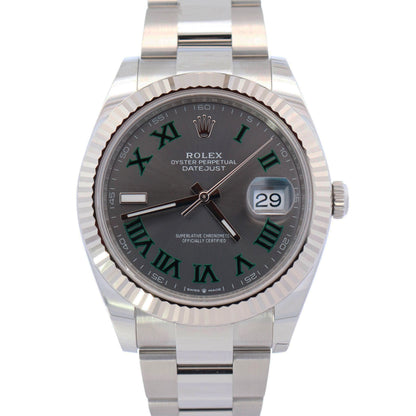 Rolex Datejust 41mm Wimbledon Dial Watch Ref# 126334 - Happy Jewelers Fine Jewelry Lifetime Warranty