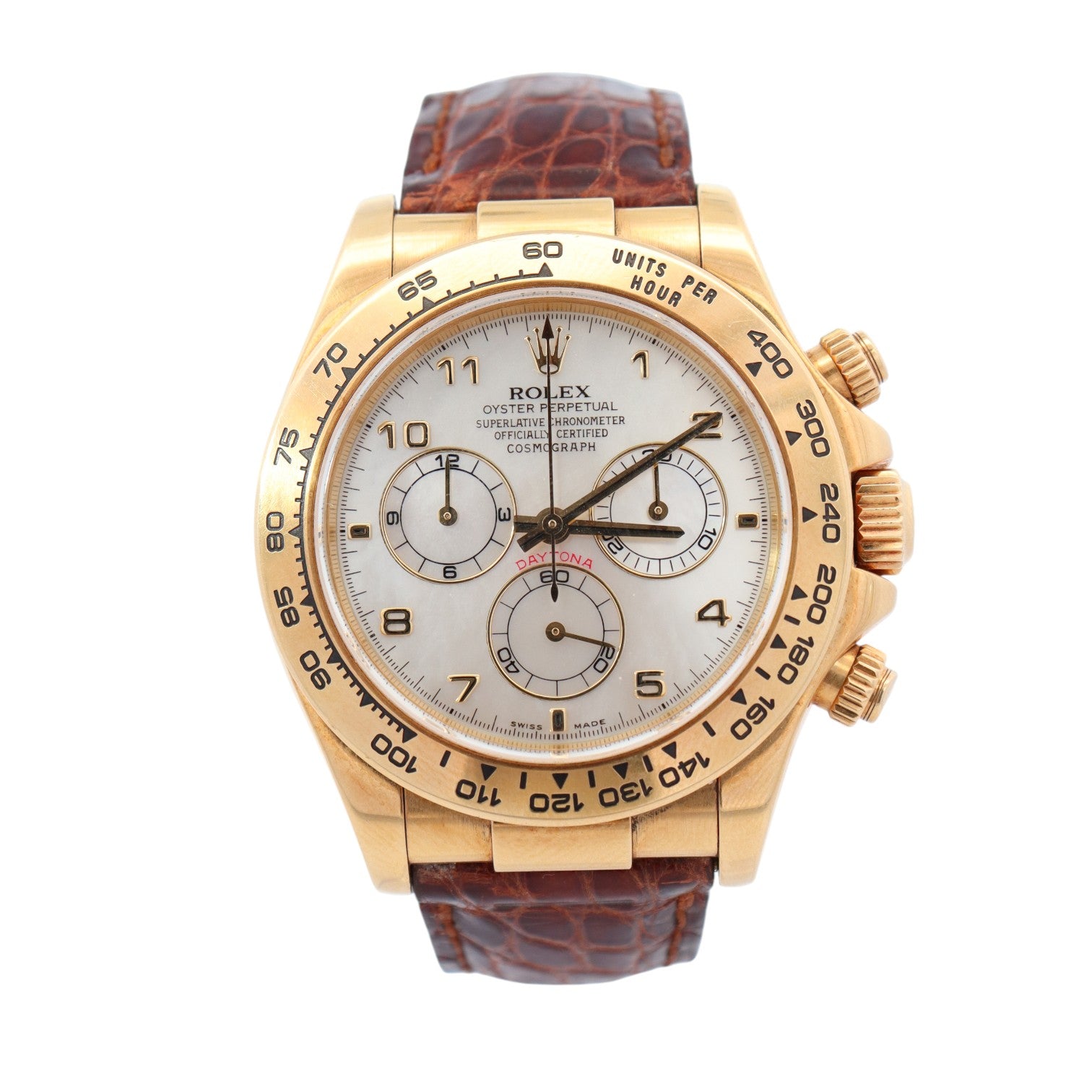 Rolex Daytona 40mm Mother of Pearl Dial Watch Ref# 16518 - Happy Jewelers Fine Jewelry Lifetime Warranty