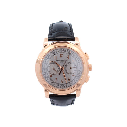 Patek Philippe Chronograph 42mm Silver Dial Watch Ref# 5070R-01 - Happy Jewelers Fine Jewelry Lifetime Warranty