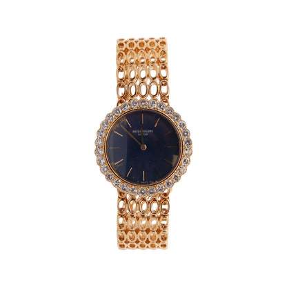 Patek Philippe Ladies 25mm Blue Dial Watch Ref# 4185/1 - Happy Jewelers Fine Jewelry Lifetime Warranty