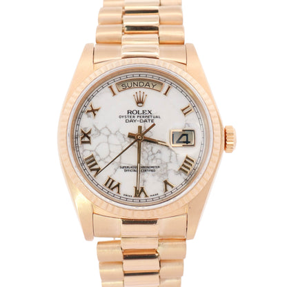Rolex Day-Date 36mm Howlite Dial Watch Ref# 18038 - Happy Jewelers Fine Jewelry Lifetime Warranty