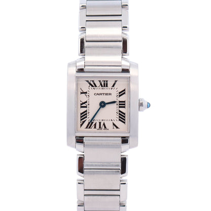 Cartier Tank Francaise 20mm White Dial Watch Ref# W51008CE