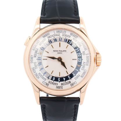 Patek Philippe World Time 37mm White Dial Watch Ref# 5110J-001