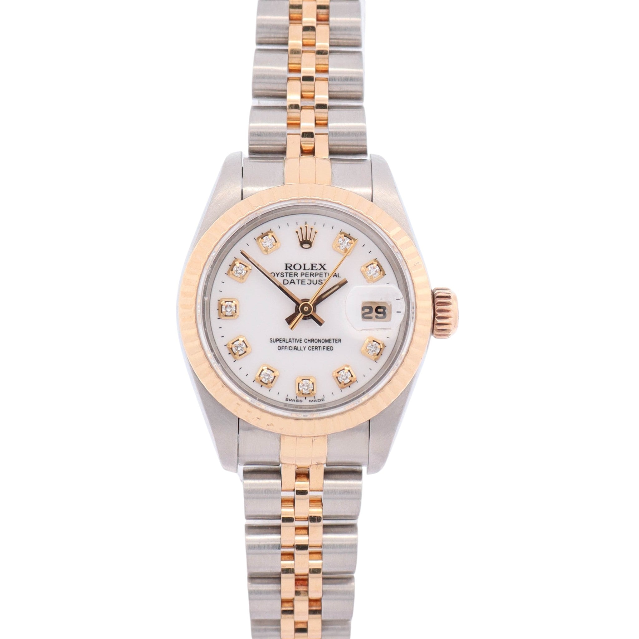 Rolex Datejust 26mm White Dial Watch Ref# 69173