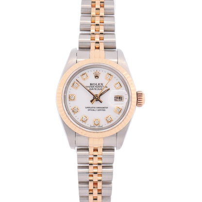 Rolex Datejust 26mm White Dial Watch Ref# 69173