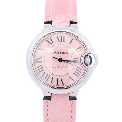 Cartier Ballon Bleu 33mm Pink Dial Watch Ref# WSBB0002