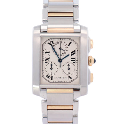 Cartier Tank Francaise 36 mm White Dial Watch Ref# W51004Q4 - Happy Jewelers Fine Jewelry Lifetime Warranty