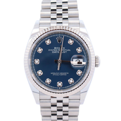 Rolex Datejust 36mm Blue Dial Watch Ref# 126234