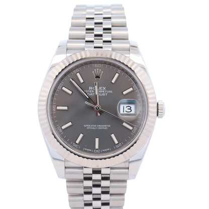 Rolex Datejust 41mm Rhodium Dial Watch Ref# 126334