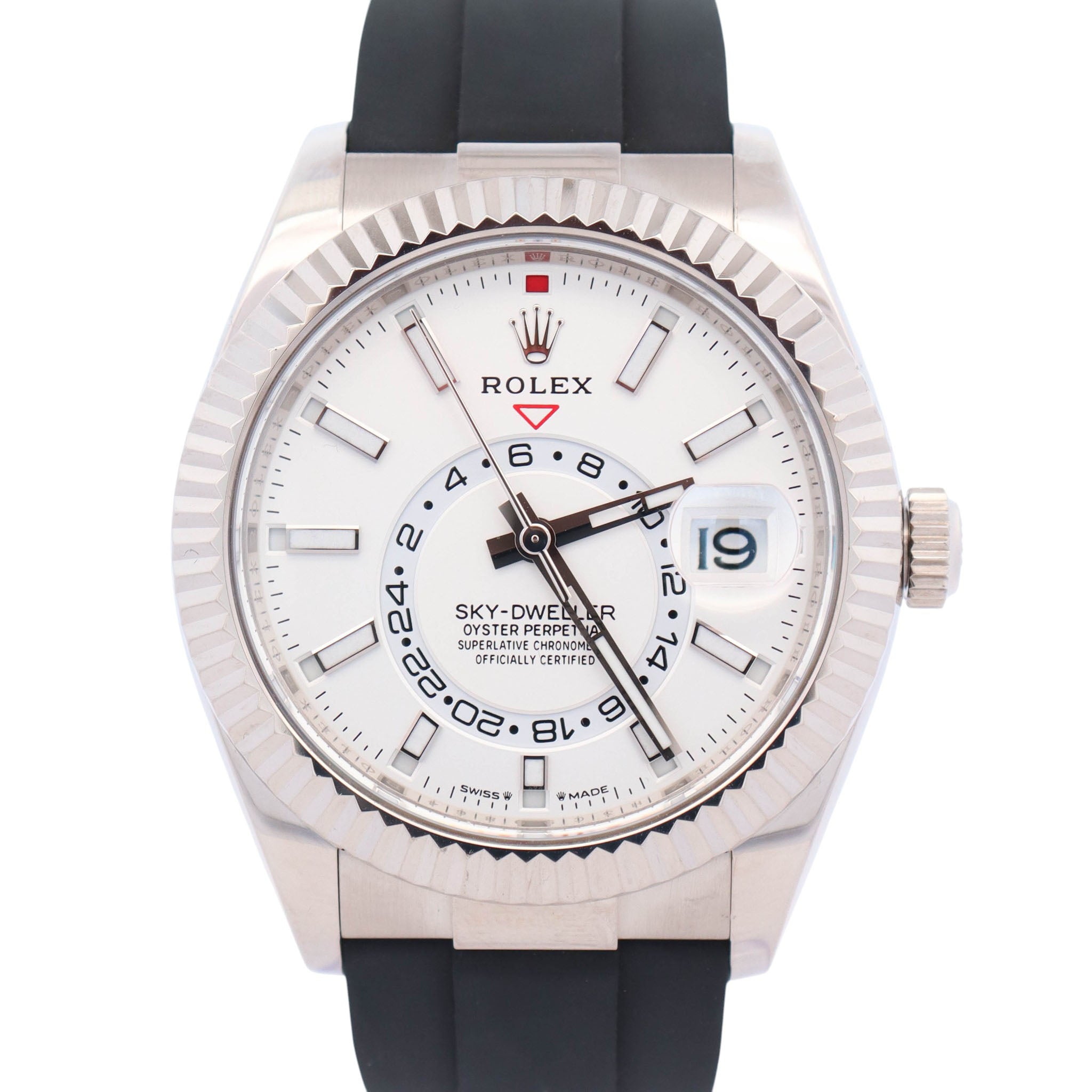 Rolex Sky-Dweller 42mm White Dial Watch Ref# 336239