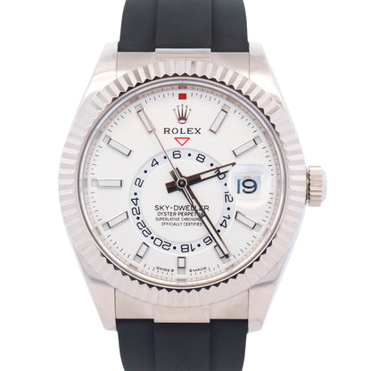 Rolex Sky-Dweller 42mm White Dial Watch Ref# 336239