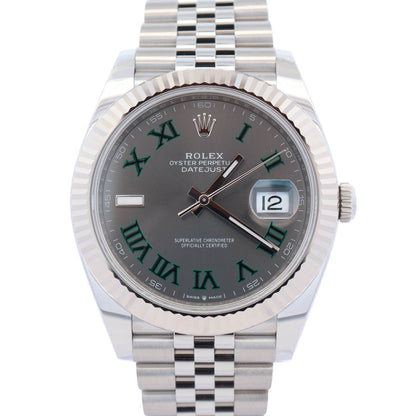 Rolex Datejust 41mm Wimbledon Dial Watch Ref# 126334 - Happy Jewelers Fine Jewelry Lifetime Warranty