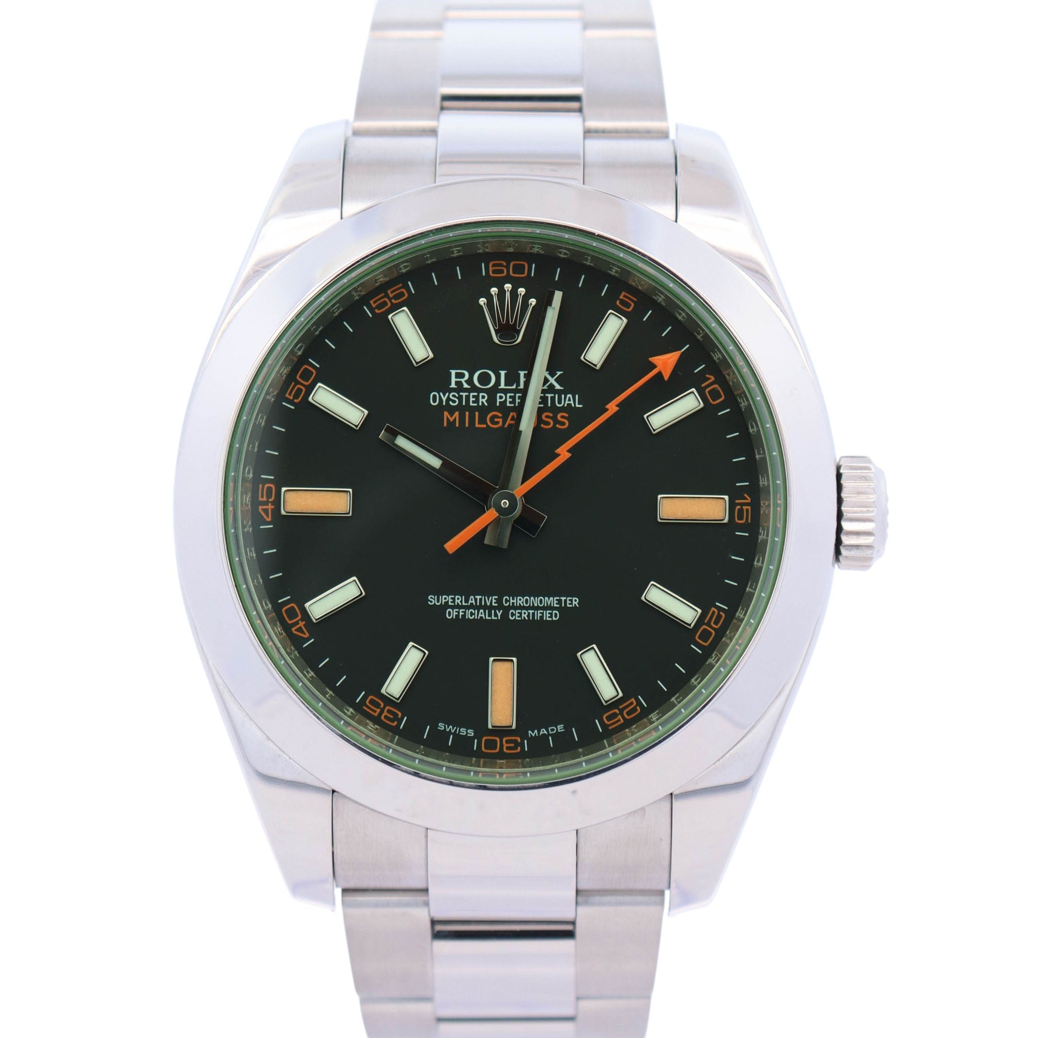 Rolex Milgauss 40mm Black Dial Watch Ref# 116400GV