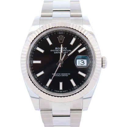 Rolex Datejust 41mm Black Dial Watch Ref# 126334 - Happy Jewelers Fine Jewelry Lifetime Warranty