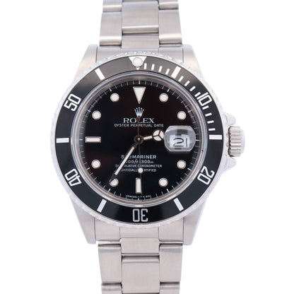 Rolex Submariner 40mm Black Dial Watch Ref# 16800