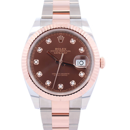 Rolex Datejust 41mm Chocolate Diamond Dial Watch Ref# 126331