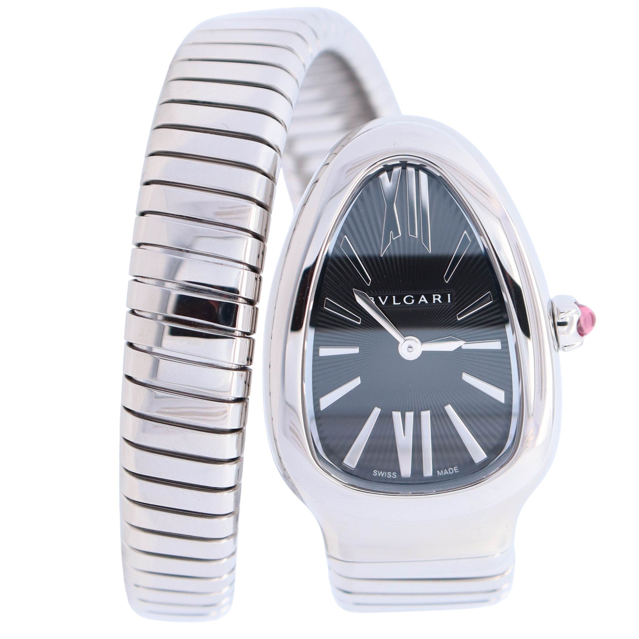 Bvlgari Serpenti 35mm Black Dial Watch Ref# 101817