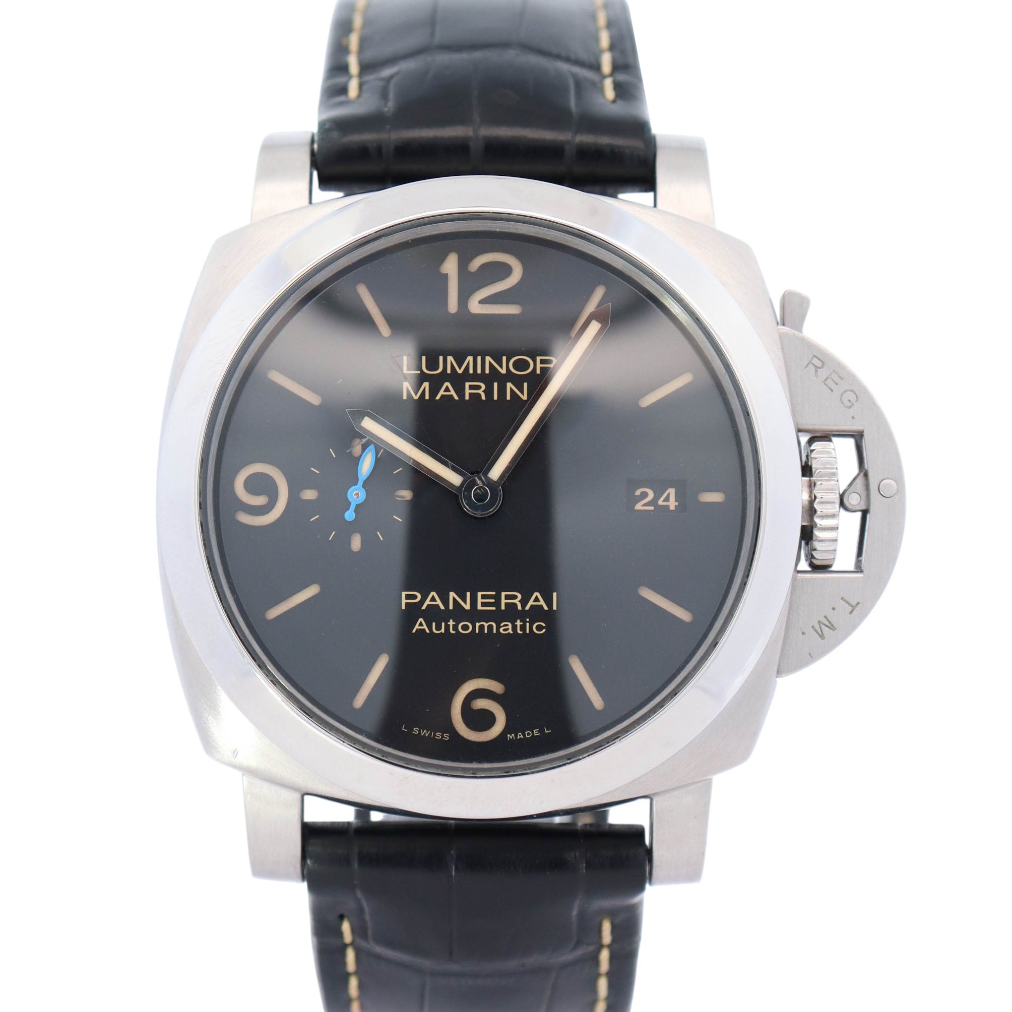Panerai Luminor 42mm Black Dial Watch Ref# PAM01392 - Happy Jewelers Fine Jewelry Lifetime Warranty
