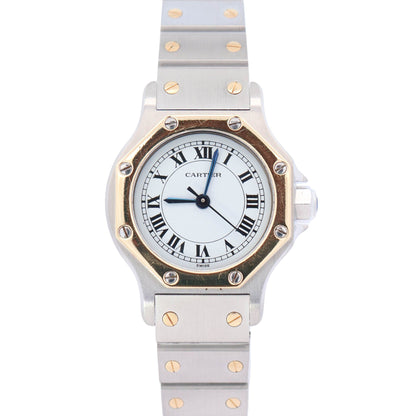 Cartier Santos 25mm White Dial Watch Ref# 0907 - Happy Jewelers Fine Jewelry Lifetime Warranty