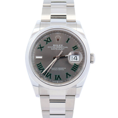 Rolex Datejust 36mm Wimbledon Dial Watch Ref# 126200 - Happy Jewelers Fine Jewelry Lifetime Warranty