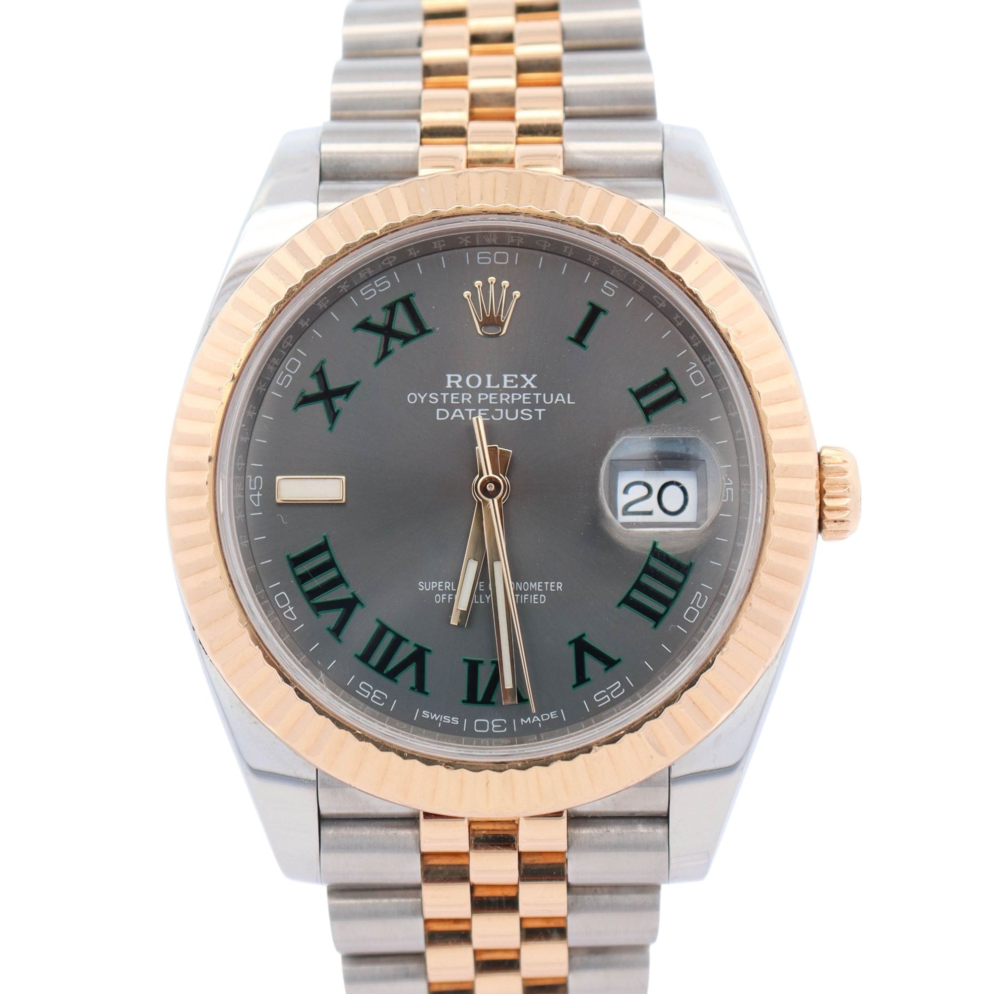 Rolex Datejust 41mm Wimbledon Dial Watch Ref# 126333 - Happy Jewelers Fine Jewelry Lifetime Warranty