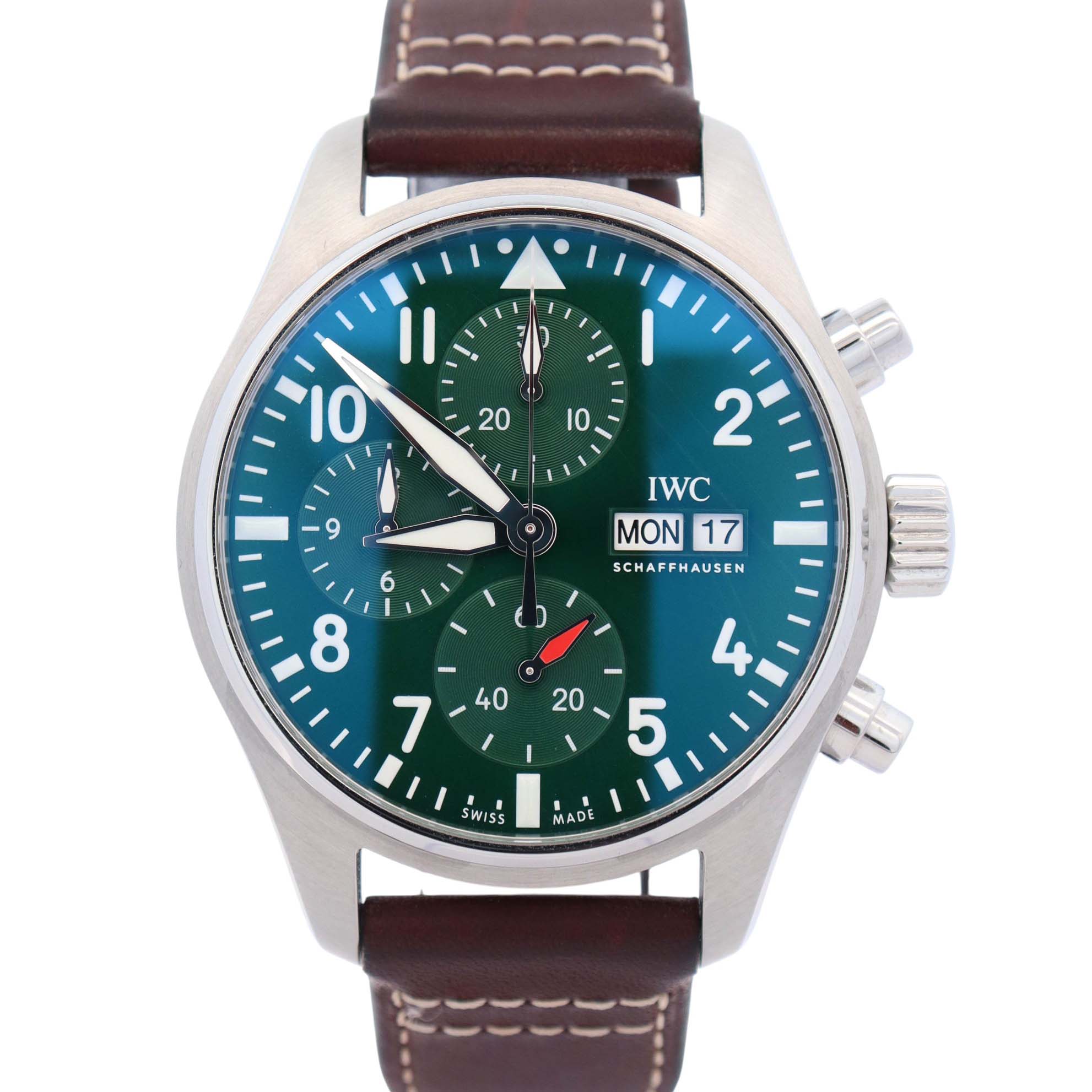 IWC Pilots 41mm Green Dial Watch Ref# IW388103