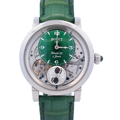 Bovet Rectical 28 42mm Green Skeleton Dial Watch Ref# R290001