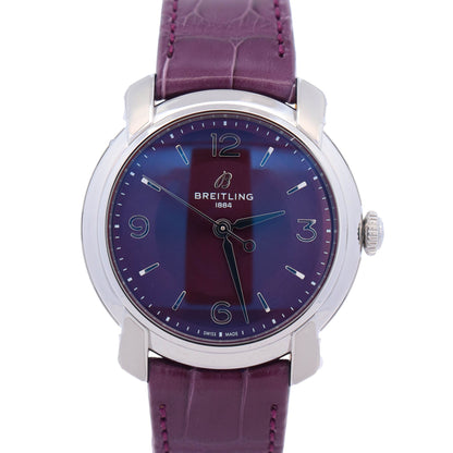 Breitling Lady Premier 36mm Purple Dial Watch Ref# A10310