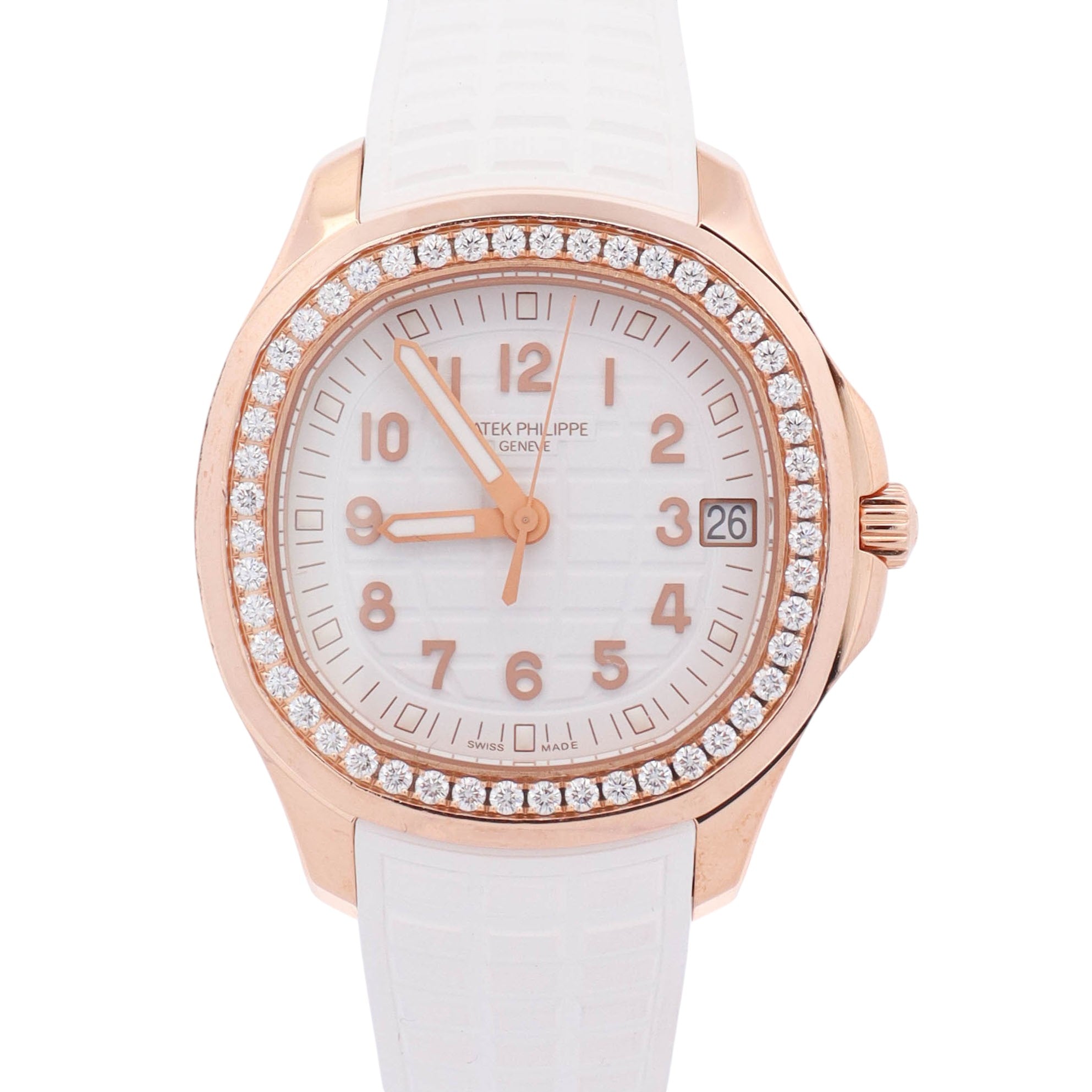 Patek Philippe Aquanaut 38.8mm White Dial Watch Ref# 5268/200R-001 - Happy Jewelers Fine Jewelry Lifetime Warranty