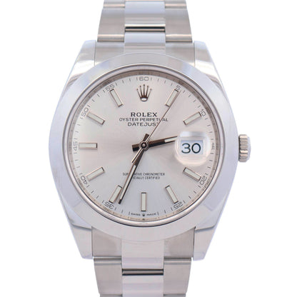 Rolex Datejust 41mm Silver Dial Watch Ref# 126300 - Happy Jewelers Fine Jewelry Lifetime Warranty