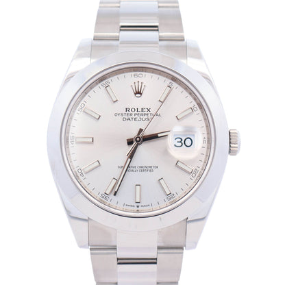 Rolex Datejust 41mm Silver Dial Watch Ref# 126300 - Happy Jewelers Fine Jewelry Lifetime Warranty