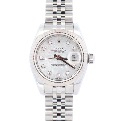 Rolex Datejust 26mm MOP Dial Watch Ref# 179174 - Happy Jewelers Fine Jewelry Lifetime Warranty