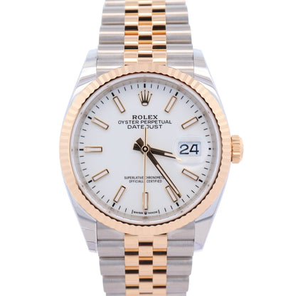Rolex Datejust 36mm White Dial Watch Ref# 126233
