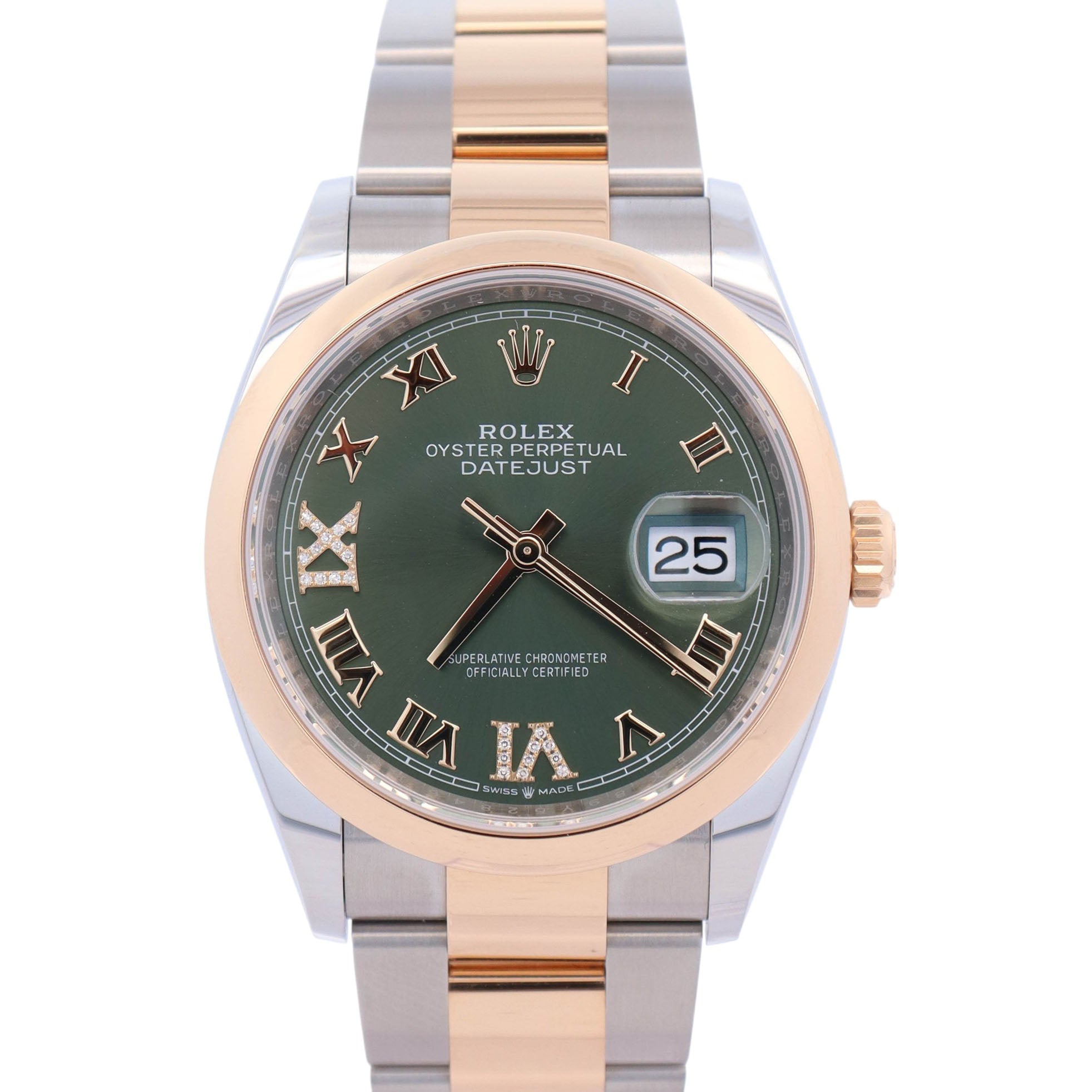 Rolex Datejust 36mm Green Dial Watch Ref# 126203