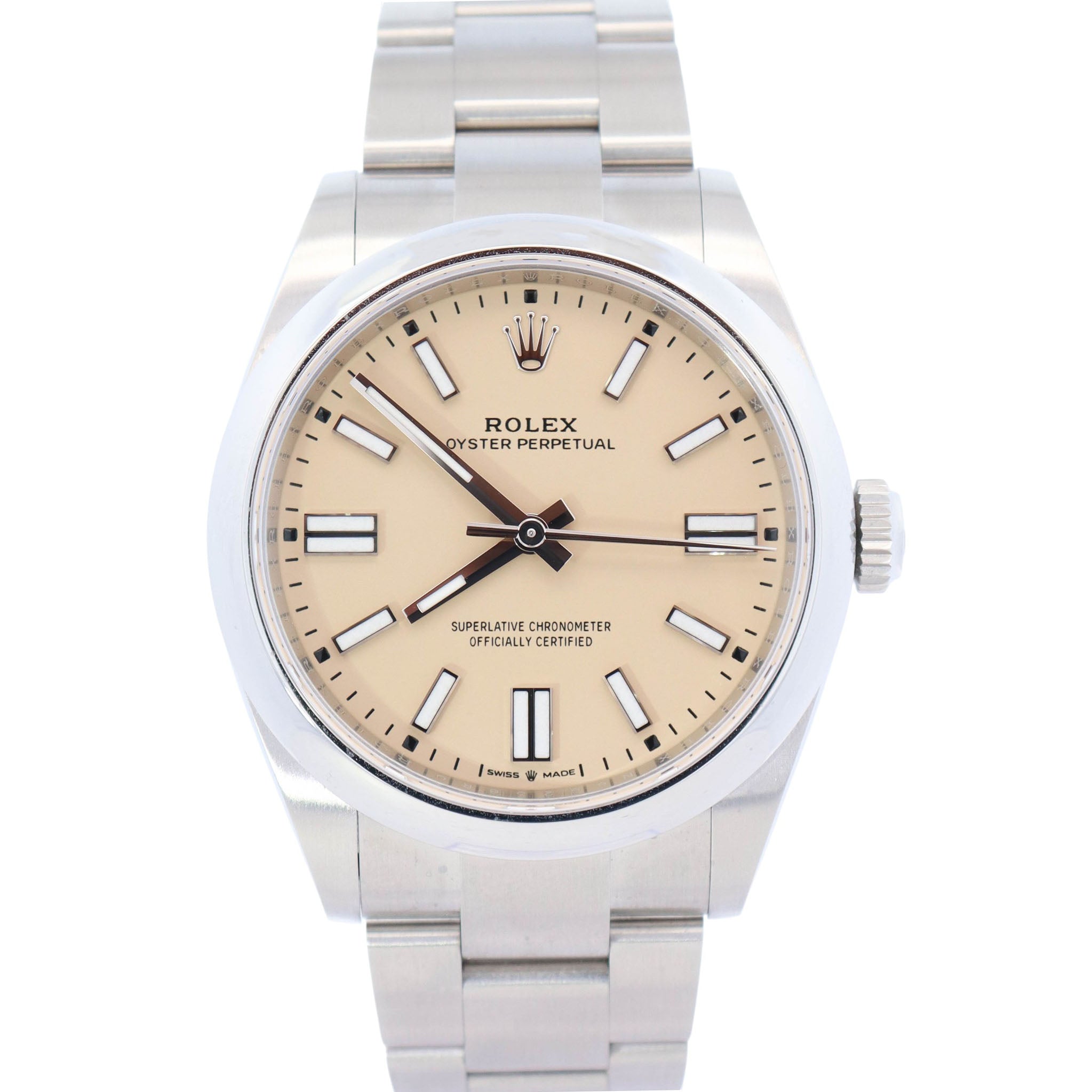 Rolex Oyster Perpetual 41mm Beige Dial Watch Ref# 134300