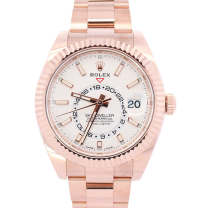 Rolex Sky Dweller 42mm White Dial Watch Ref# 326935