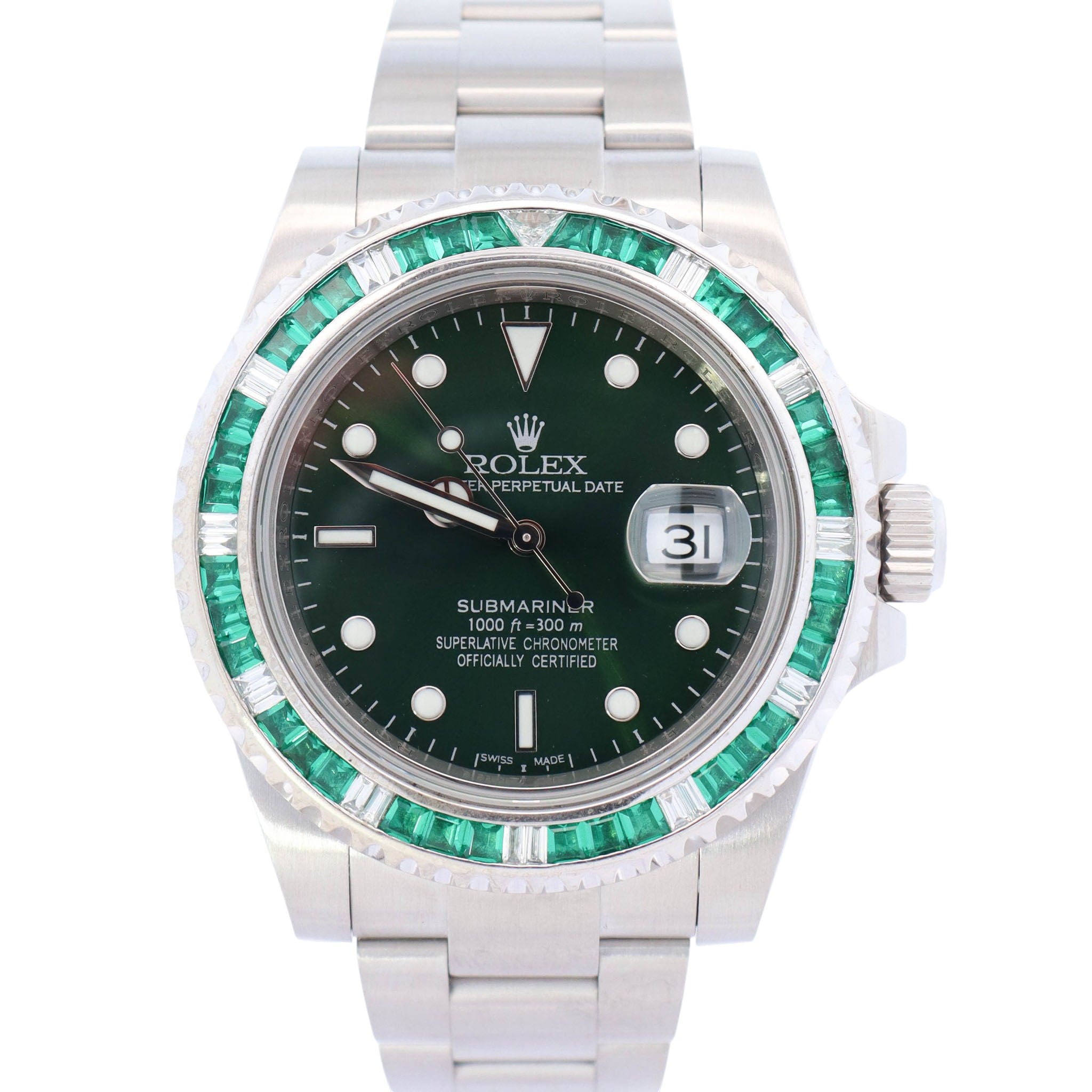 Rolex Submariner 40mm Green Dial Watch Ref# 116610LV - Happy Jewelers Fine Jewelry Lifetime Warranty