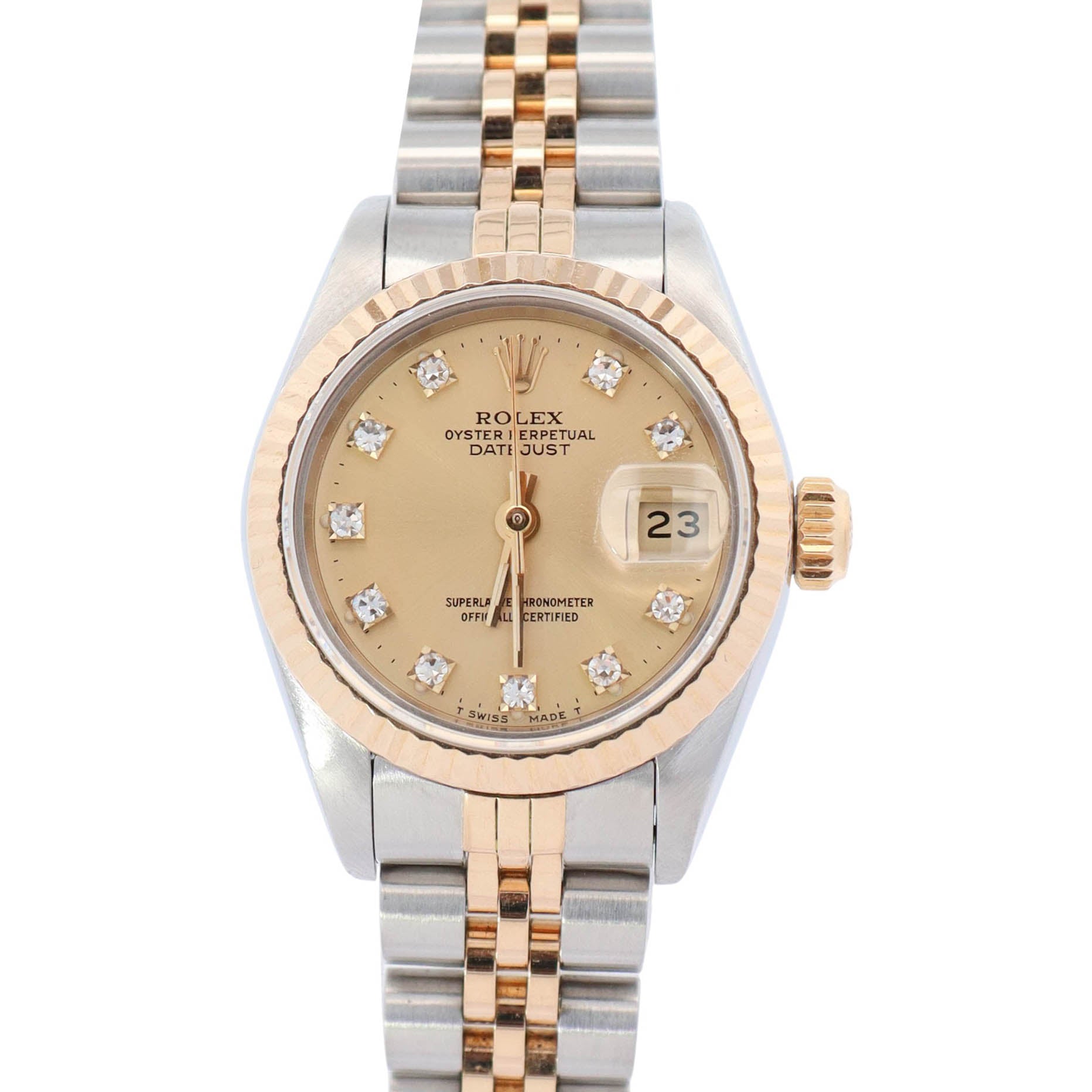 Rolex Datejust 26mm Champagne Dial Watch Ref# 69173 - Happy Jewelers Fine Jewelry Lifetime Warranty