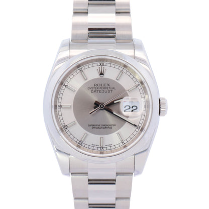 Rolex Datejust 36mm Silver Dial Watch Ref# 116200
