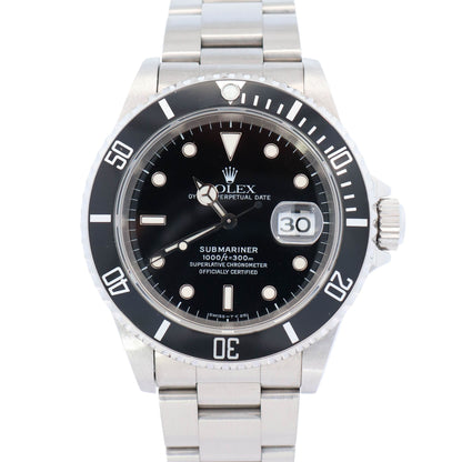 Rolex Submariner 40mm Black Dial Watch Ref# 16610 - Happy Jewelers Fine Jewelry Lifetime Warranty