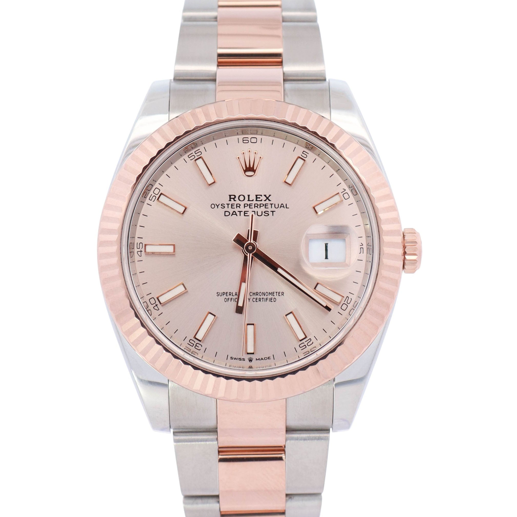 Rolex Datejust 41mm Sundust Pink Dial Watch Ref# 126331 - Happy Jewelers Fine Jewelry Lifetime Warranty