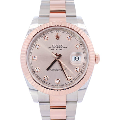 Rolex Datejust 41mm Sundust Pink Dial Watch Ref# 126331 - Happy Jewelers Fine Jewelry Lifetime Warranty