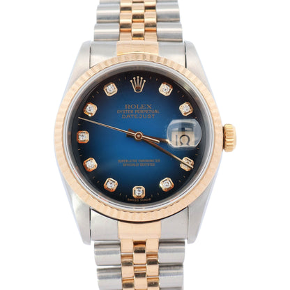 Rolex Datejust 36mm Blue Dial Watch Ref# 16233 - Happy Jewelers Fine Jewelry Lifetime Warranty