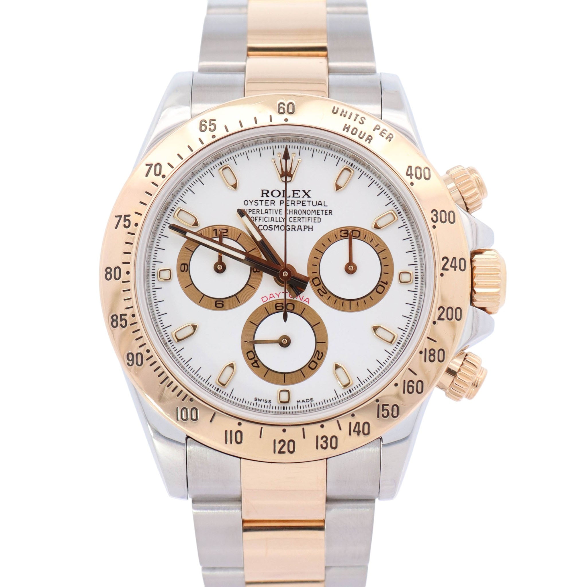 Rolex Daytona 40mm White Chronograph Stick Dial Watch Ref# 116523 - Happy Jewelers Fine Jewelry Lifetime Warranty