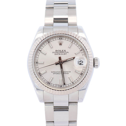 Rolex Datejust 31mm Silver Dial Watch Ref# 178274 - Happy Jewelers Fine Jewelry Lifetime Warranty