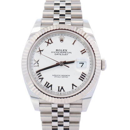 Rolex Datejust 41mm White Dial Watch Ref# 126334 - Happy Jewelers Fine Jewelry Lifetime Warranty