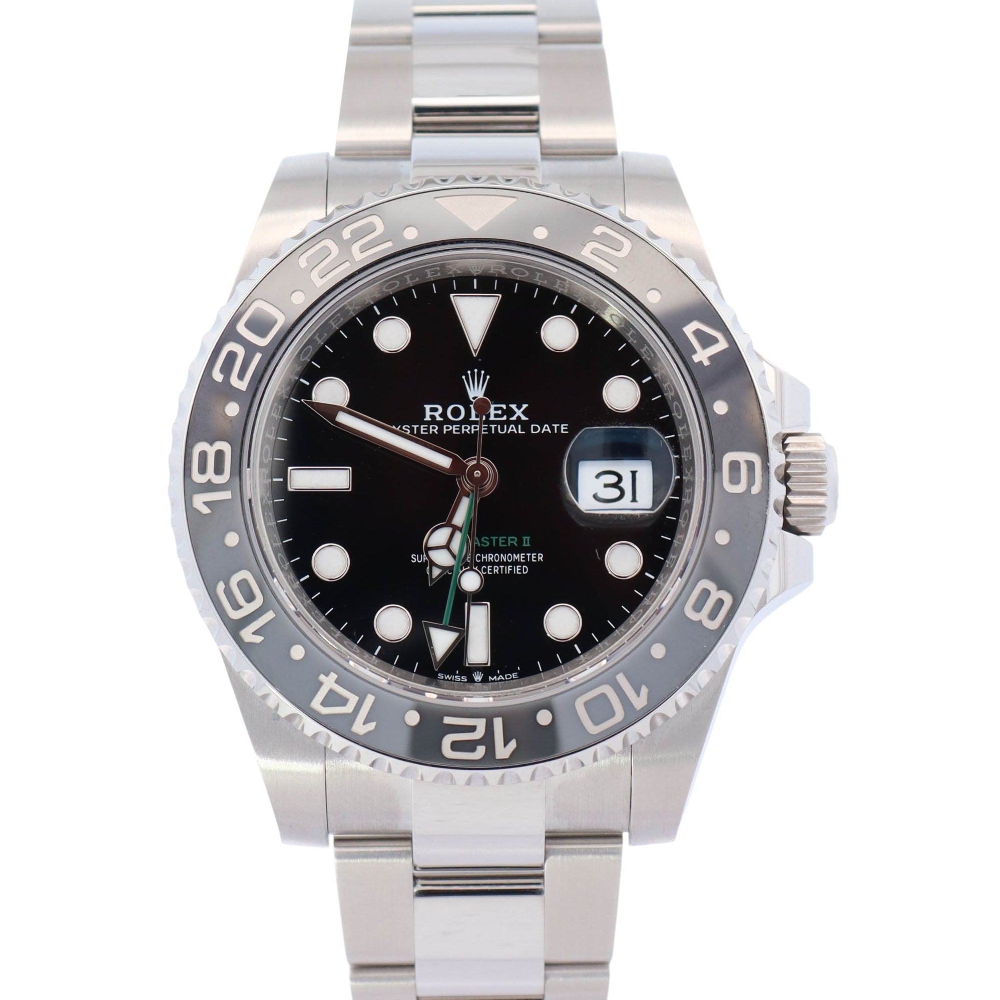 Rolex GMT Master II 40mm Black Dial Watch Ref# 126710GRNR - Happy Jewelers Fine Jewelry Lifetime Warranty