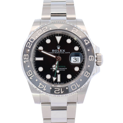 Rolex GMT-Master II 40mm Black Dial Watch Ref# 126710GRNR