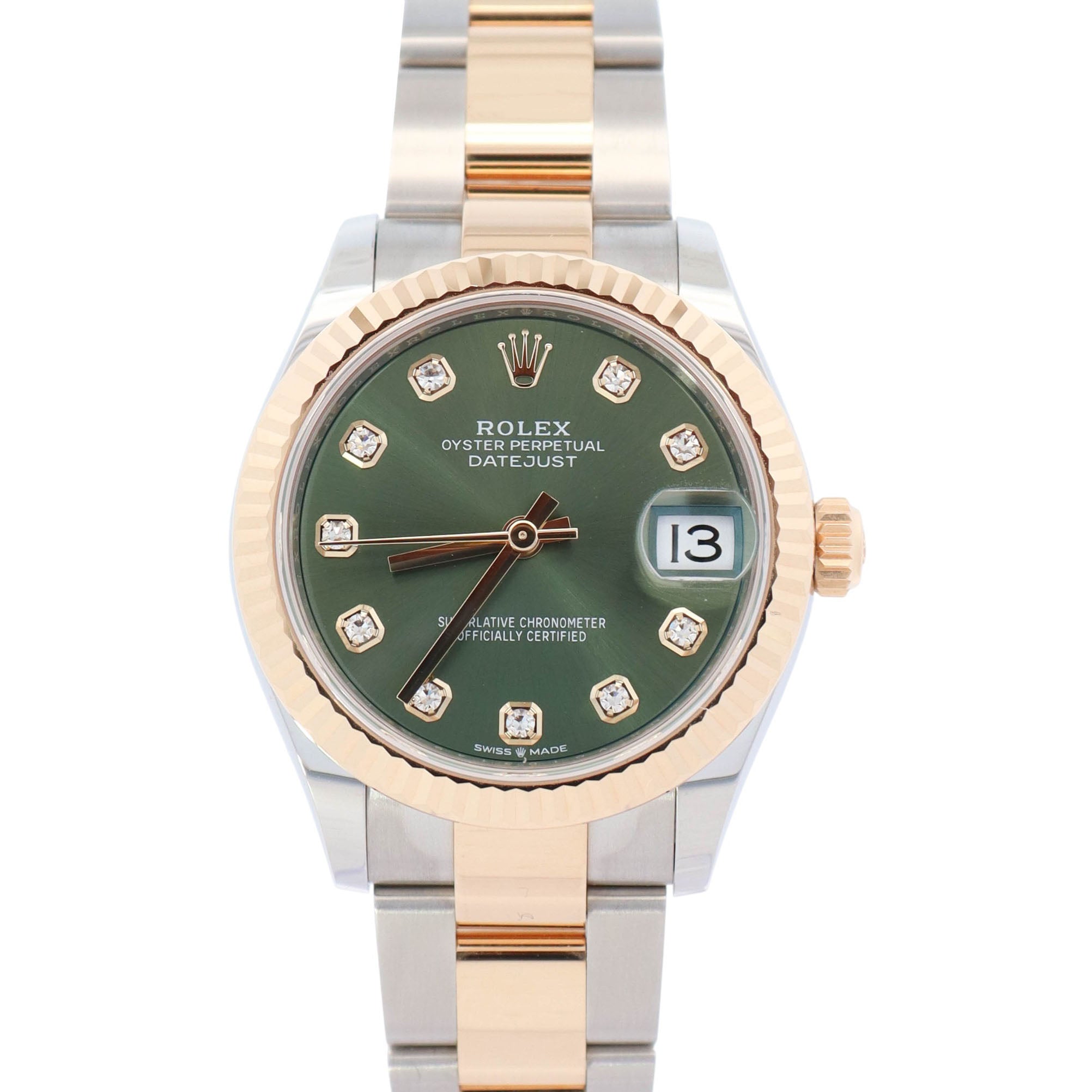Rolex Datejust 31mm Olive Dial Watch Ref# 278273